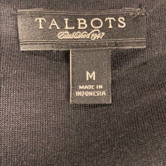 Talbots Black Sequin Drape Neck Sleeveless Tank Size Medium - Picture 5 of 6